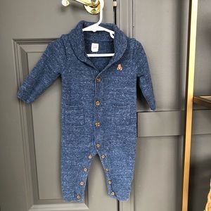 Baby Gap Blue Knit Bodysuit | 6-12 Months